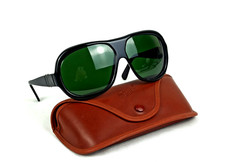 RARE 6622 PERSOL RATTI SUNGLASSES VINTAGE BLACK FRAME ITALY 1960s PILOT MINT