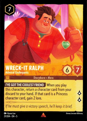 #ad Wreck It Ralph Admiral Underpants Rare Shimmering Skies 21 204 NM $1.99
