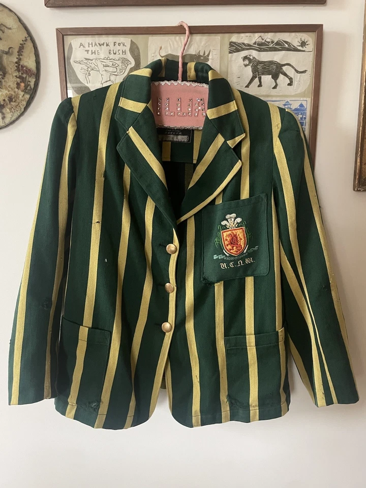 Vintage Inglés Años 40 UNCW Bangor Univ. Blazer de remo (se adapta a la talla S) Foto 2 de 4