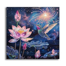 5D Special Shape Hummingbird Diamond Art Kits for Adults, Diamond Painting An...