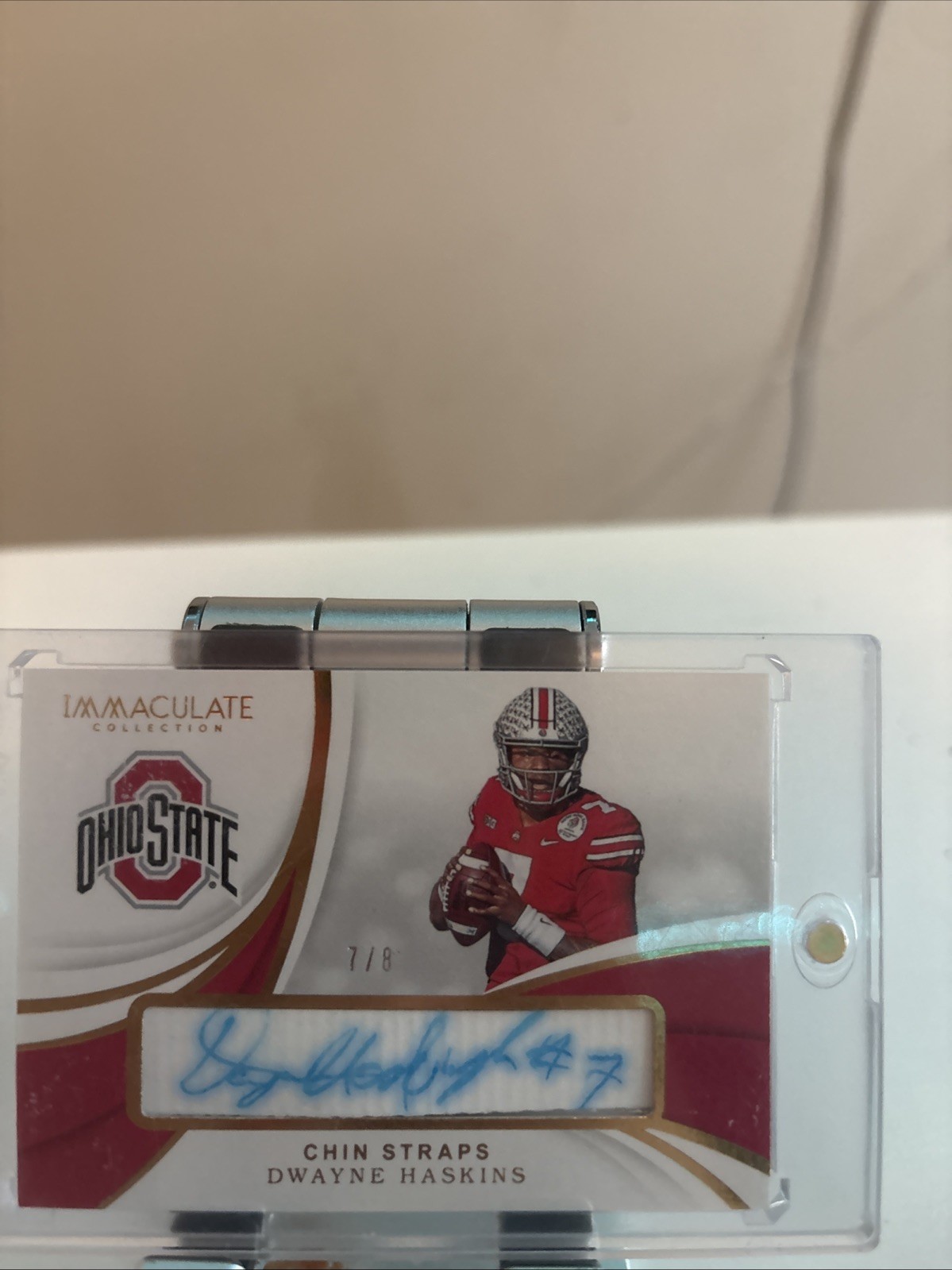 Dwayne Haskins Panini Immaculate Collection Numbers Rookie Patch Autographs #DHA Base