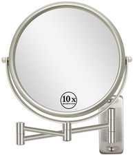 Erlingeryi 8" Wall Mounted Makeup Mirror 1X/ 10x Magnifying Mirror Double Sid...