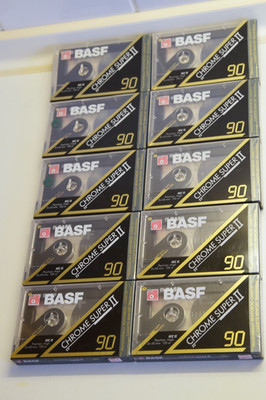 10 Stück BASF Chrome Super II 90 Audiokassette, Typ II, MC Tape, ovp, neu,