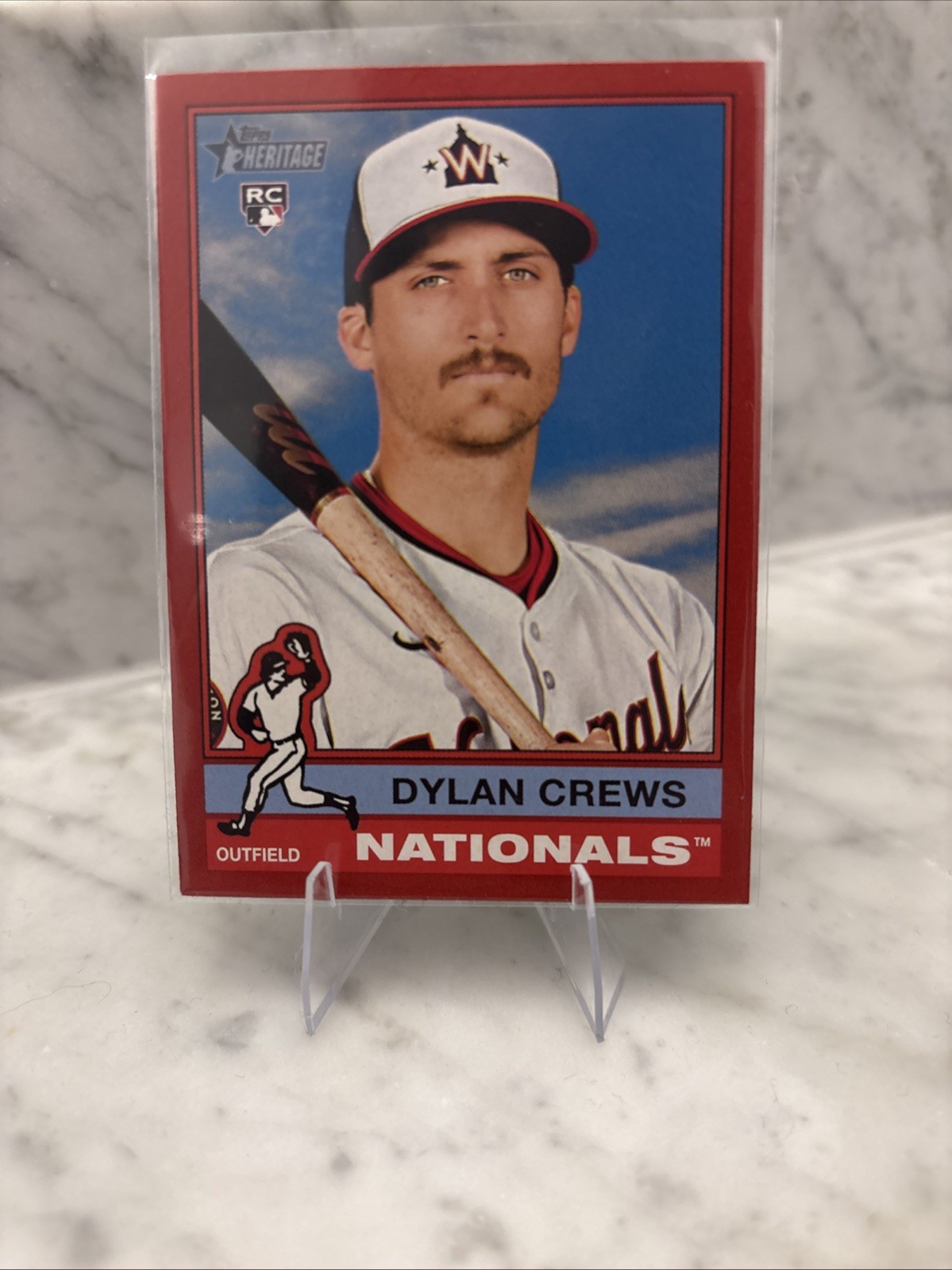 2025 Topps Heritage - Dylan Crews #247 Red Border (RC)