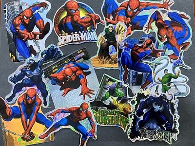  RARE  Marvel Spiderman HOLO Prism Vending Machine Lot 13 Stickers
