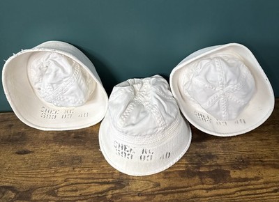 3 Vintage WW2 Stencil Sailor USN Navy Dixie Grunge Military Bucket