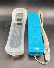 Nintendo Wii Remote OEM Official Controller Light Blue Clean Works Great RVL-003