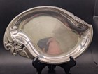 🔥 ANTIQUE WALLACE STERLING SILVER FLORAL DISH TRAY PLATTER SIGNED 8.89 TROY OZ — photo 1