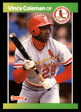 1989 Donruss Vince Coleman #181 St. Louis Cardinals MLB Baseball Base Set