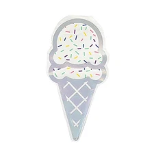 20 Iridescent 12x6" Paper Beverage Cocktail Napkins Ice Cream Design Party Event