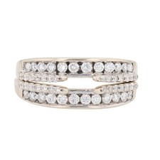 .83ctw Round Cut Diamond Prong Set Wedding Band Rings 14k White Gold Size 10.25