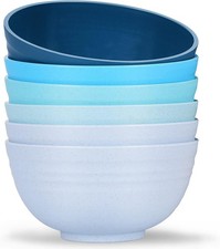 Set of 6 Unbreakable Soup Bowls 34oz Microwave Dishwasher Safe