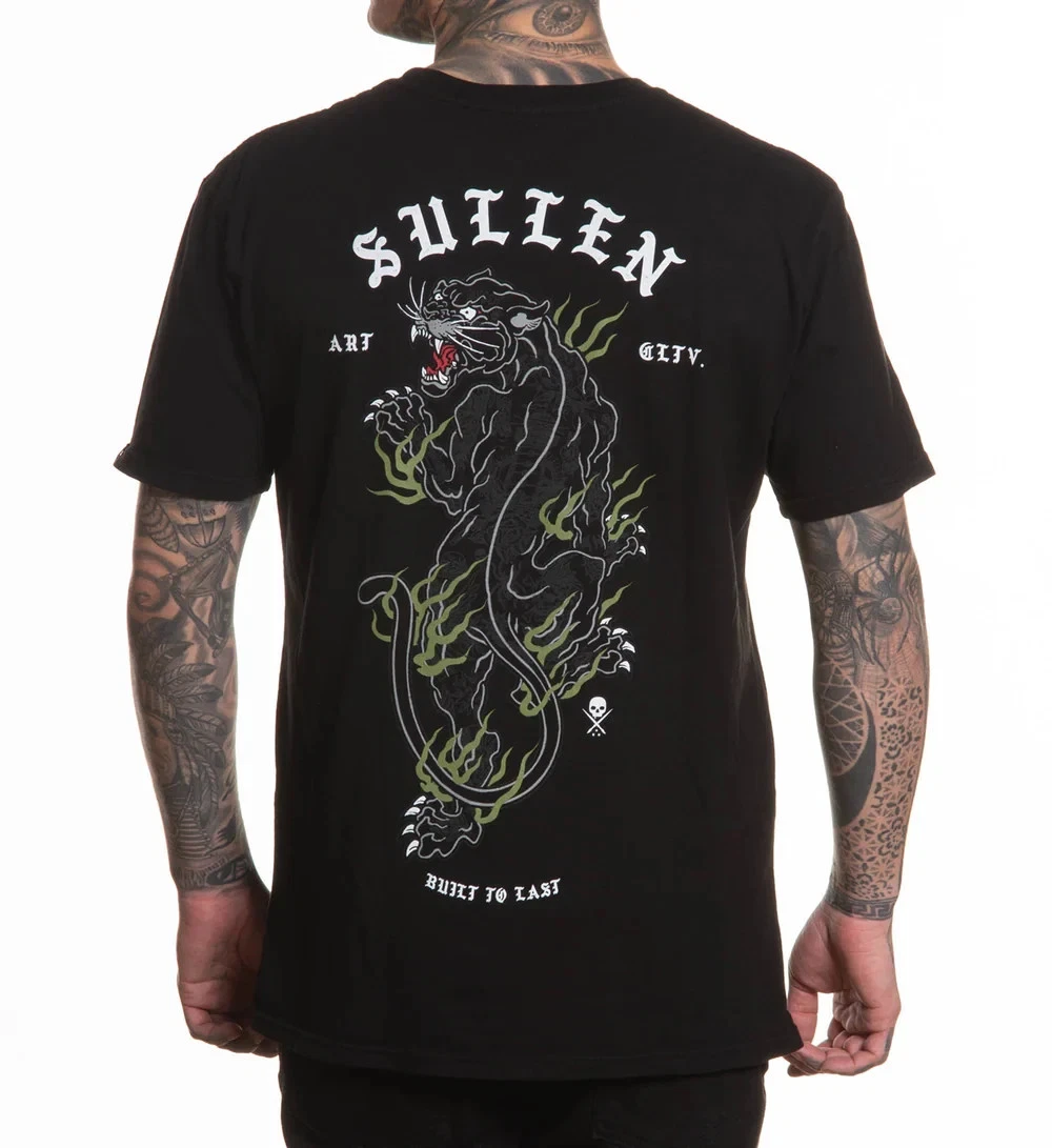 Sullen Art Collective True Artist Pin Up Tattoo Men's Premium Tee CRAWLN PANTHER