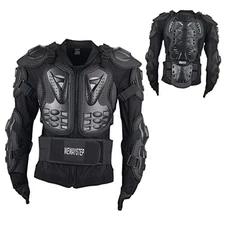 Motorcycle Protective Jacket Full Body Armor, Chest Spine Medium Black