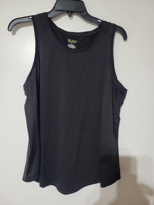 Tek Gear Activewear Top Size Large Drytek  Black/Gray  Reflective Logo