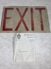 Haunted Exit Sign From Belchertown School Of The Feeble Minded Massachusetts.