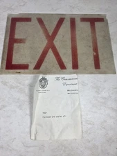 Haunted Exit Sign From Belchertown School Of The Feeble Minded Massachusetts.