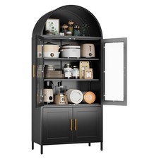 78.7inch H Metal Arched Cabinet,Kitchen Pantry Cabinet With Doors And Shelves