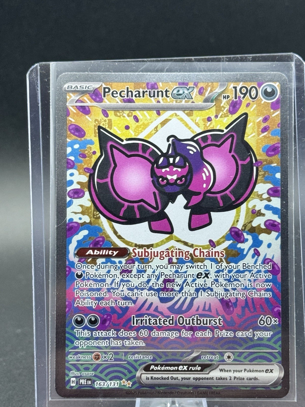 Pecharunt ex 163/131 Prismatic Evolutions Holo NM/M- Pokemon TCG