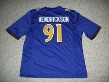 TREY HENDRICKSON Unsigned Custom Purple Baltimore Sewn Football Jersey Sz S-3XL