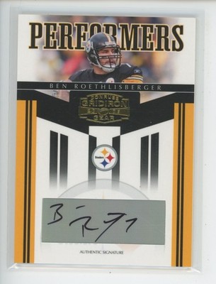 BEN ROETHLISBERGER AUTO 2006 GRIDIRON GEAR PERFORMERS AUTOGRAPH 7/7 JERSEY # 1/1