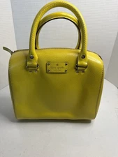 Kate Spade Wellesley yellow Leather Satchel Crossbody Bag