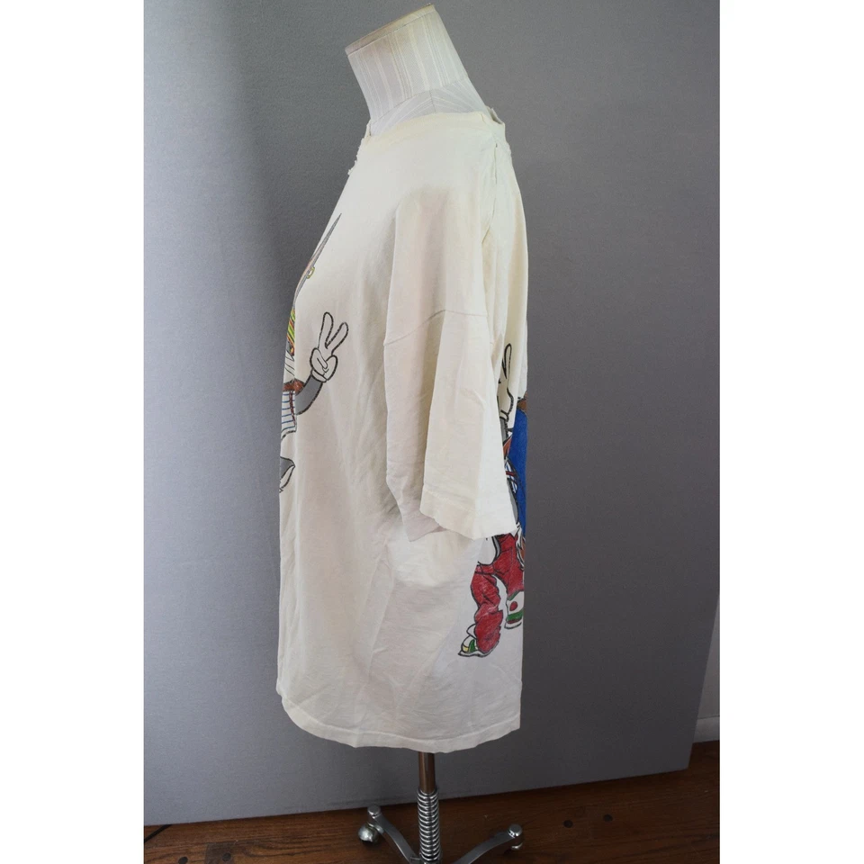 Vintage 1993 Warner Bros Looney Tunes T Shirt XL Bugs Bunny Gangsta Rap - Image 3 of 4