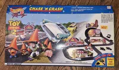 Disney Tyco Toy Story 2 Chase 'n Crash Mattel Hot Wheels Slot Car