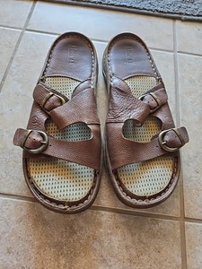 Born Sandals Slides Genuine Leather Men’s 12 Tan Flores | Born Shoes main image 4
