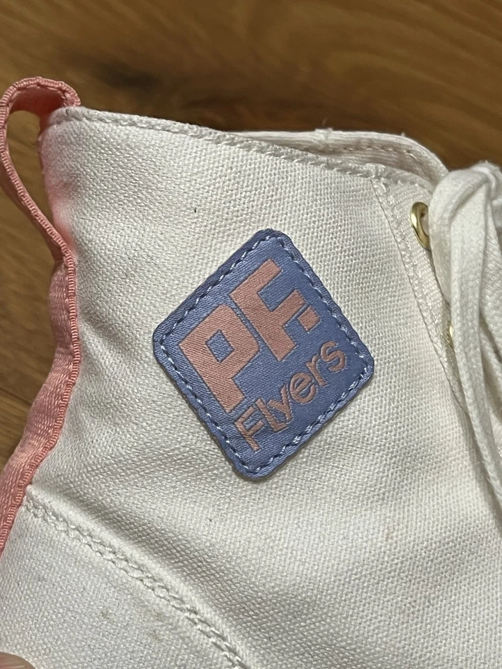 PF Flyers Womens Allston Hi Top Platform Canvas Sneakers Size 9.5 Peaches Cream - Image 3 of 4