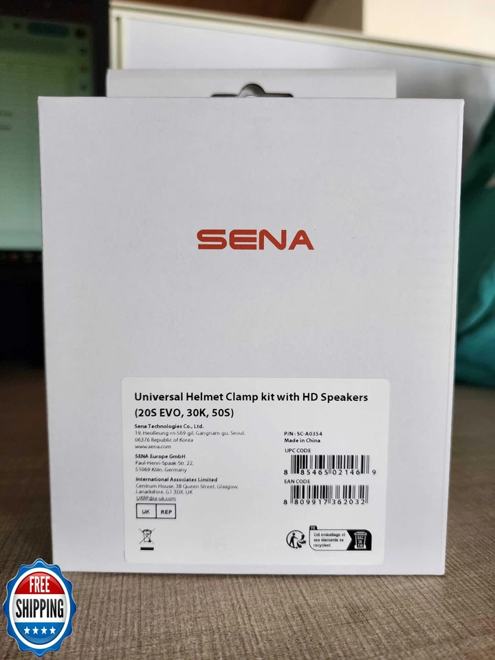 Kit de abrazadera de casco universal Sena con altavoces HD para 20S EVO, 30K, 50S Foto 2 de 3