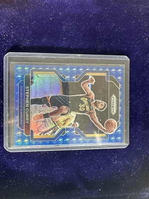 2022 Panini Prizm Stephen Curry NBA 75th Anniversary Blue Diamond # 154 Warriors