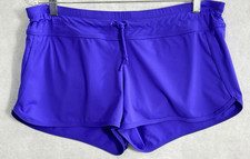 ATHLETA Women Kata Swim Mid Rise Shorts Sz L Powerful Blue Surf Ocean Pool 48-9