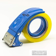 2 Inch Metal Packing Tape Dispenser Handheld Packaging Sealing Cutter Blue