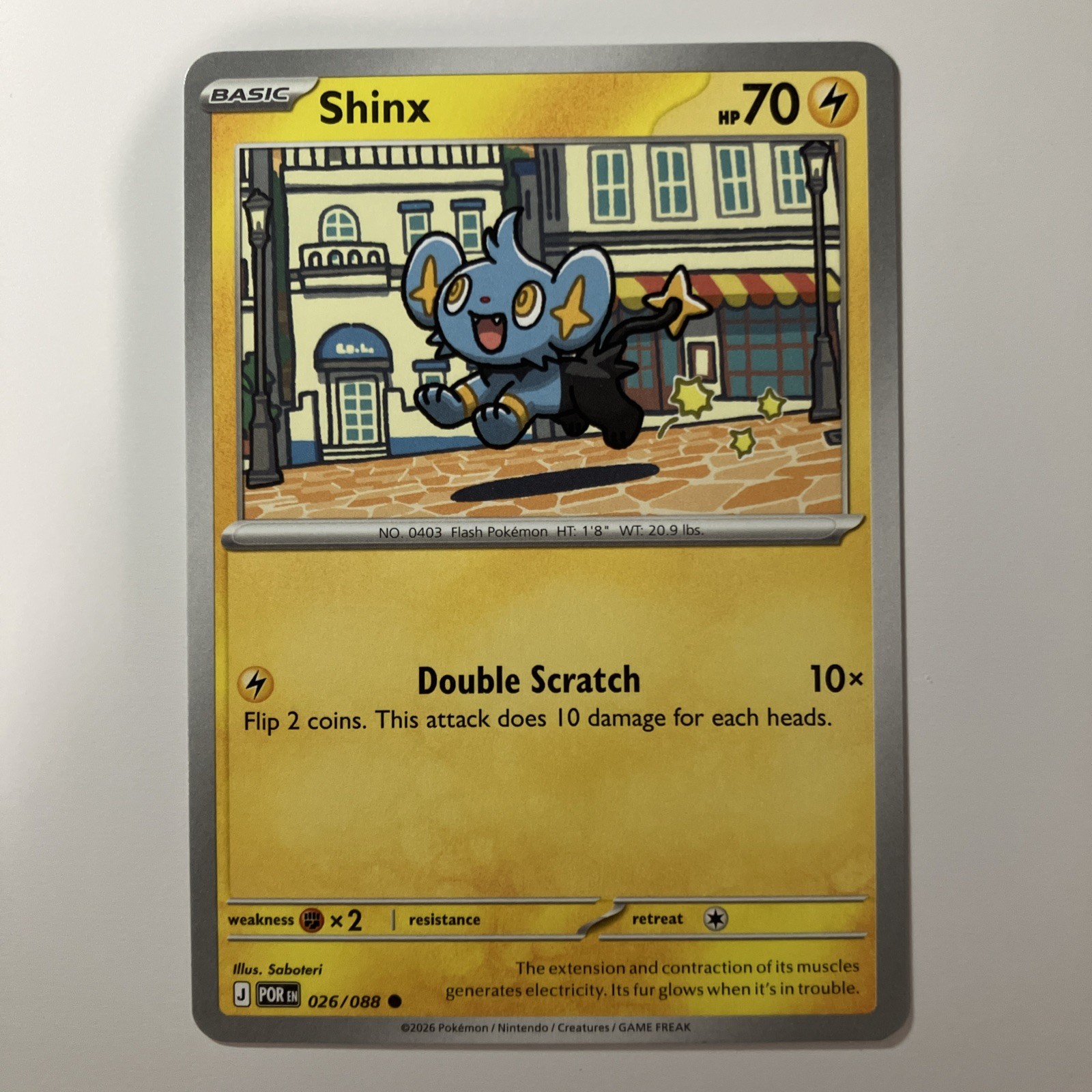 Shinx NM/M Perfect Order 026/088 Regular  Pokemon TCG