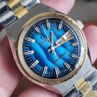 Vintage Timex Quartz Falcon Eye Men's Wristwatch Day Date w/ Bracelet, Original