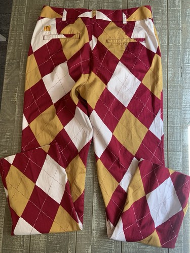 Loudmouth Golf Pants Men’s Argyle Diamonds Geometric Jester Funky Bold Sz 31x32L - Picture 6 of 7