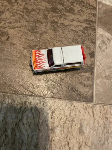 Vintage Hot Wheels 1980 Built Ford Tough Bronco White With Red Motorcycle