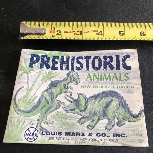 Marx original Prehistoric Animals 19 page illustrated booklet from playset 👀