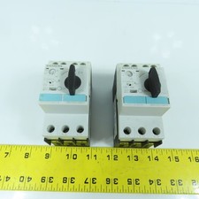 Siemens 3RV1021-0GA10 0.45-0.63A Motor Starter Circuit Breaker 600VAC Lot Of 2