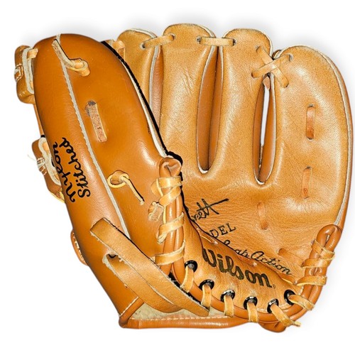Guante de béisbol Wilson de nailon cosido juvenil a presión izquierda A2295 agarre bolsillos apretados - Imagen 2 de 9