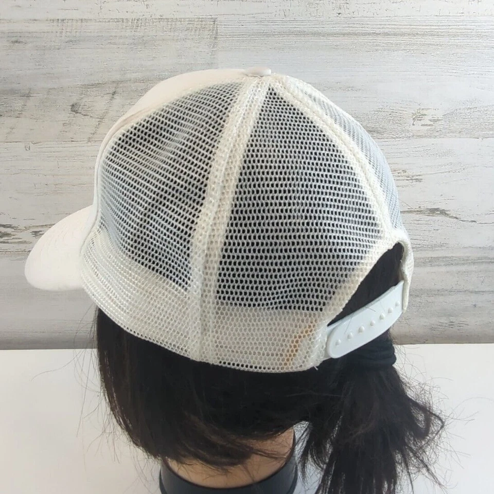 Chrysler Plymouth Americas Way To Go White Vintage Trucker Hat snapback - Image 3 of 4