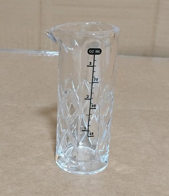 Final Touch Yarai Jigger Measuring Cocktail Thick Glass with Spout For Pouring