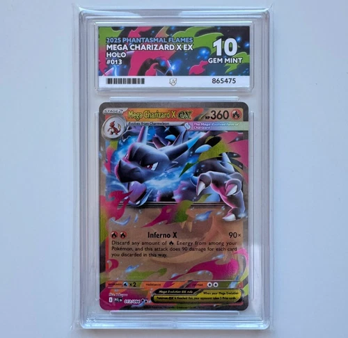New ListingMega Charizard X ex 013/094 Ace 10 Phantasmal Flames Double Rare Holo Pokemon