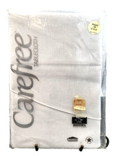 Bardwil Carefree White Tablecloth, Oval 60" x 102" Brand New in Pkg. Dacron USA