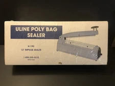 ULINE Poly Bag Sealer H-190 (12” Impulse Sealer) Brand New-Never Used!