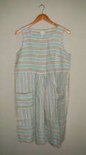 NWOT SZ M Love Linen J.JILL 100% Linen Two Pocket Dress STRIPED