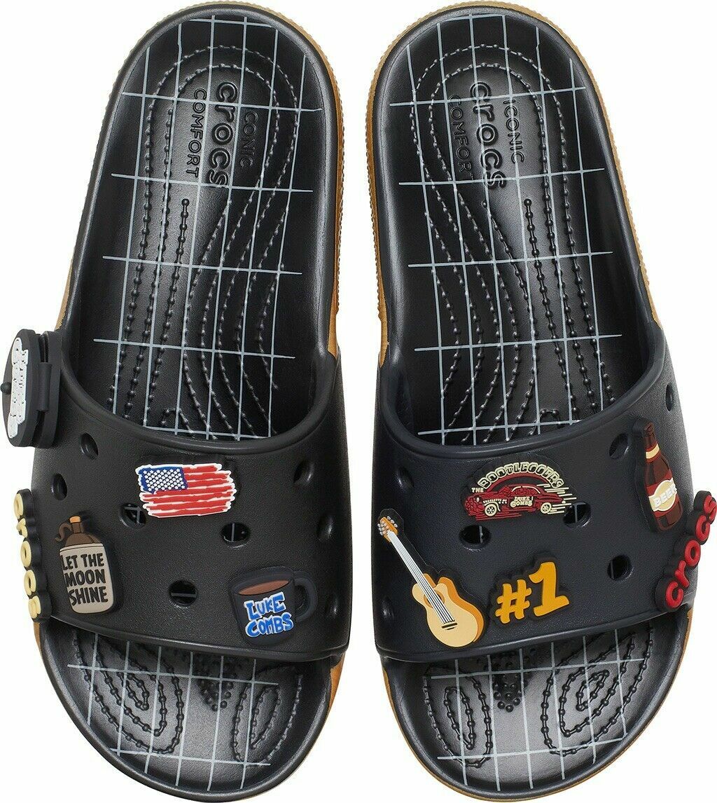 Luke Combs X Crocs Classic Bootlegger Slide Black Size M8  display picture 3