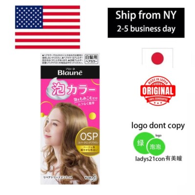 Japan KAO Blaune Bubble Hair Dye Gray Hair 0 0SP 1 1AH 1PK 2 3 3B 4 4A 4P 5 6 7