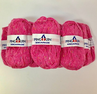 Pingouin Escapade Dk Wool Blend Yarn Knitting Crochet Pink 5 Bag Of Pingouin Escapade Dk Wool Blend Yarn Knitting Crochet Pink 5 Bag Of 12
